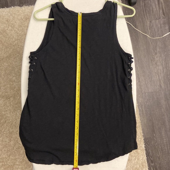 Womens Calvin Klein Black Performance Tank Top Size M, V-neck, Laced sides - Picture 8 of 9